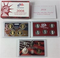 2008 United States US Mint Silver Proof Coin Set