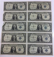 10 X 1957 $1 Silver Certificate Blue Seal Note
