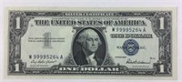 1957 Fancy Serial Number 1 Dollar Bill
