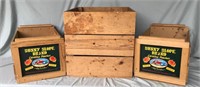 Three Wooden Crates