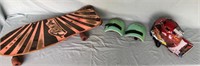 Rare Vintage Hosoi Skate Board, Helmet & Knee Pads