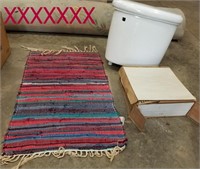 Water Tank For Toilet, Throw Rug, Floor Tile