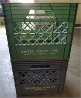 United Dairy & Taylor All Star Plastic Milk Crates