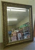 Ornate Embossed Framed Wall Mirror
