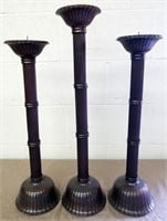 Floor Standing Pillar Candle Holders (3)