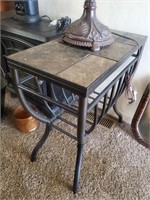 Metal/ Tile Top Accent Table