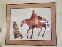 Framed Southwestern Art,  Woman On Horse