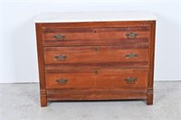 Antique Marble Top Chest of Drawers