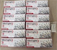 Clear Mini Lights w/20 Bulbs (12)