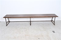 Antique 8ft Railway Station Bench