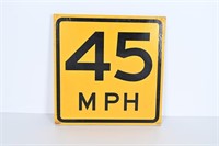 Retired Wood 45 MPH Hwy Sign
