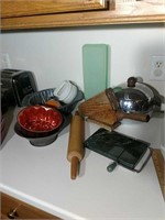 Rolling Pins, Cheese Cutter, Vintage Ice Bucket