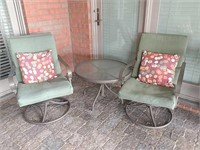 Two Patio Chairs & Table