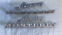 Pair Mercury Monterey Auto Emblems