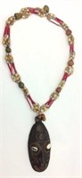 Tribal Design Necklace with Carved Head
