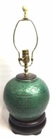 Chinese Earthenware Vase Lamp