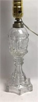 Vintage Clear Electrified Pressed Glass Lamp