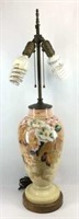 Large Hand Painted Floral Lamp