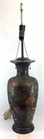 Japanese Cloisonné on Ceramic Lamp