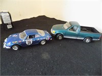 Die Cast Car and Truck (Truck Missing Miiror)