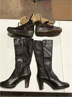 2 pair ladies boots Bare Trap & White Mountain