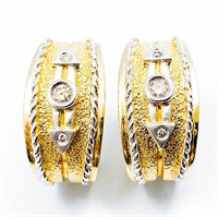 1/2 Carat Diamond & 14k Gold Earrings
