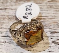 Antique 10K Gold Filagree Ring
