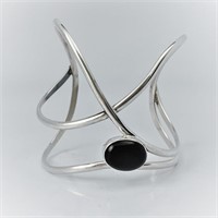 Carol Felley Signature Modern Onyx Cuff Bracelet