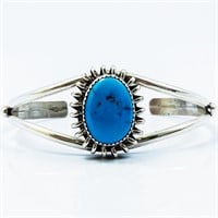 70's Alice Benally Navajo Silver & Turquoise Cuff