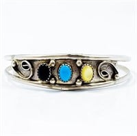 Mid 60'S Sleeping Beauty Turquoise Silver Cuff