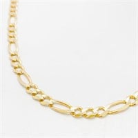 22" 10k Gold Figaro Link Chain Necklace