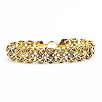 MILOR Woven Link 10k Gold Bracelet