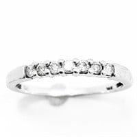 Designer Narrow Diamond & 14k WG Band Ring