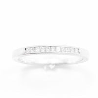Princess Diamond Band Ring 14k White Gold