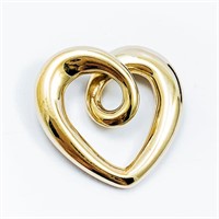RETIRED James Avery 14k Gold Heart Strings Pendant