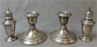 Gorham Sterling Weighted Candle Holders, Gorham