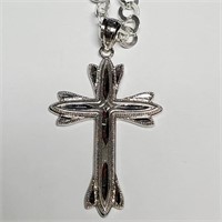 $160 Silver Cross Pendant Necklace