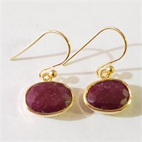 $160 Silver Ruby Earrings