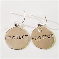 $100 Silver Protect Earrings