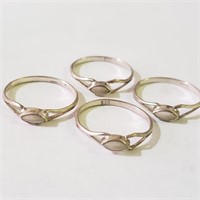 Silver Lot Of 4 Ring