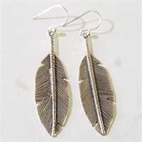 $140 Silver Leaf Shaped Earrings