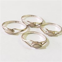 Silver Lot Of 4 Ring
