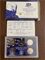 2001 US Mint 50 State Quarters Proof Set
