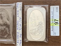 1974 "Mother Means Love" 1oz. Silver Bar