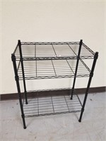 small good condition 3 shelf metal rack