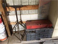 Metal Bolt Bin & Contents ( 2 Drawers Missing),