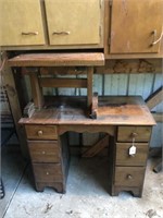 Wood Desk & End Table