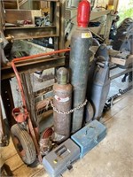 Acetylene Tanks, Cart, Hose & Gauges