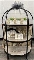 3 Tiered Metal Stand with Beautiful Decor