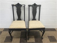 Pair of Mahogany Upholstered Dining Chairs